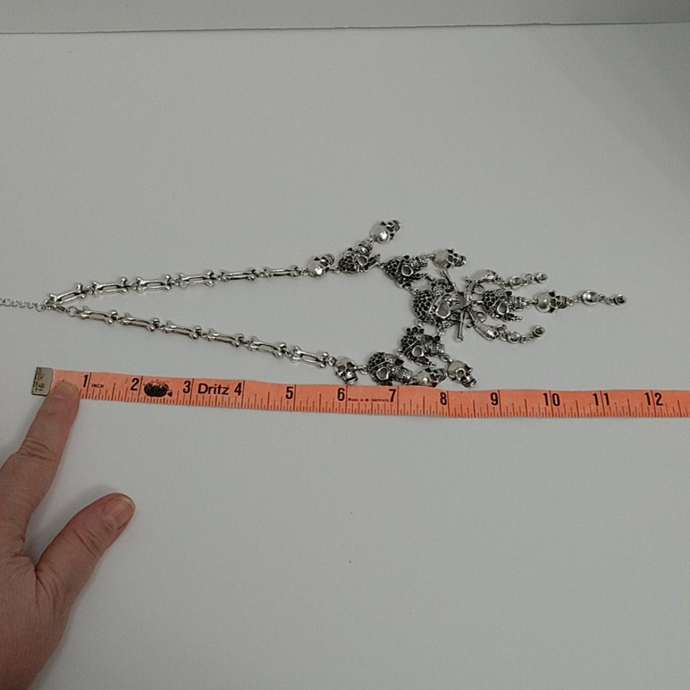 New 3D Skeleton Pirate Bone Dangle Necklace - Picture 8 of 8